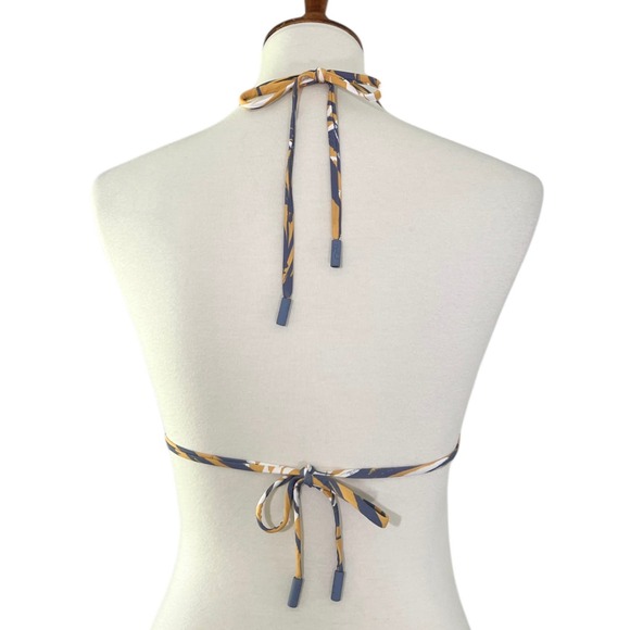 Red Carter Bamboo Leaf Print Crochet Lace Trim Bikini 2-Piece Swim Set In Amber - Picture 8 of 12